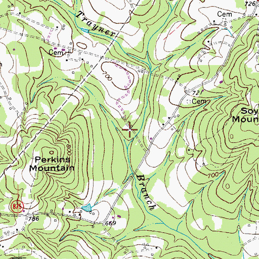 Topographic Map of Saint Matthews School (historical), VA
