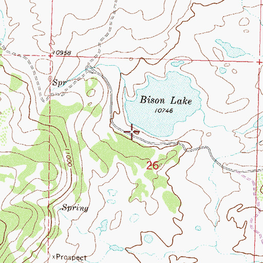 Topographic Map of Bison Lake Campground, CO