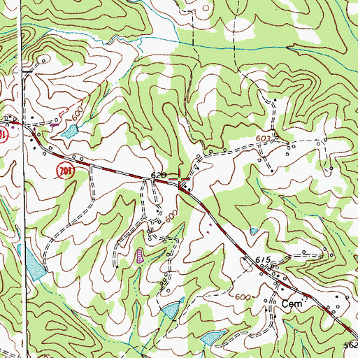 Topographic Map of Waller School (historical), VA
