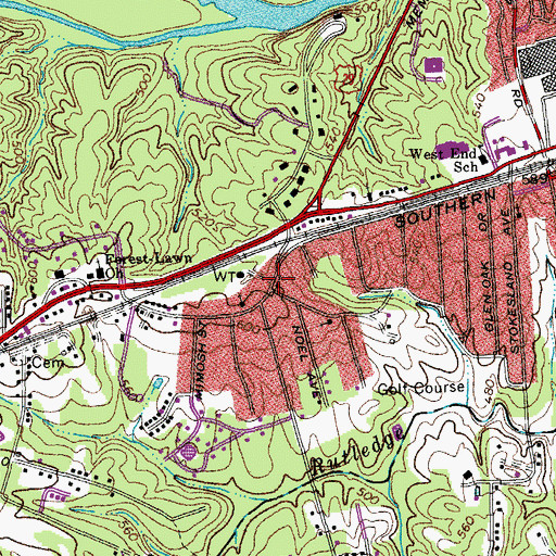 Topographic Map of Bible Holiness Church, VA