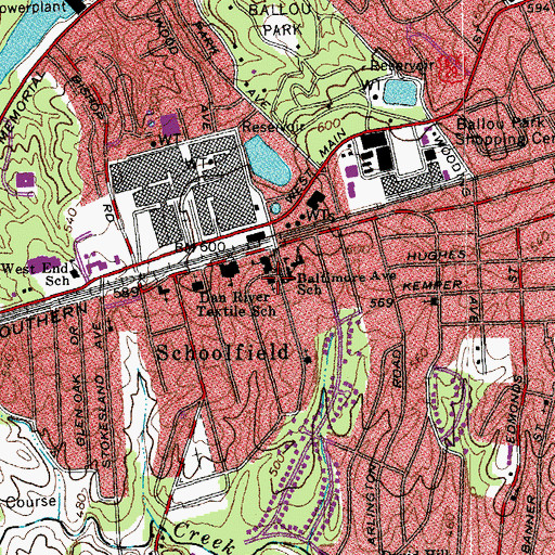 Topographic Map of Burton Memorial Presbyterian Church, VA