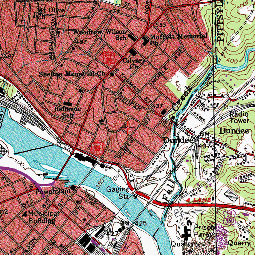 Topographic Map of Church of God, VA