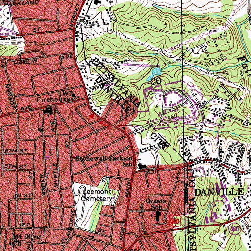 Topographic Map of First Pentecostal Holiness Church, VA