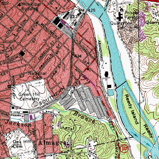 Topographic Map of Holy Tabernacle of Jesus Christ, VA