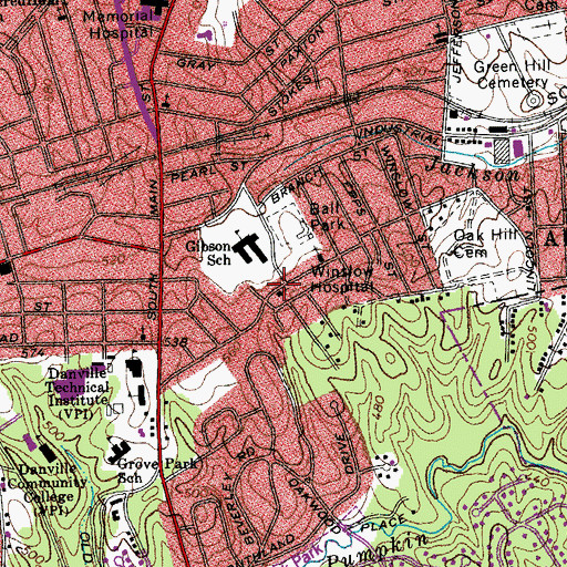 Topographic Map of Mount Zion Holy Church, VA