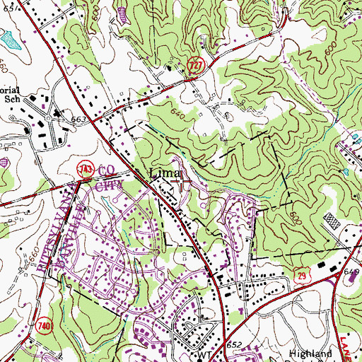 Topographic Map of Afton Hills, VA