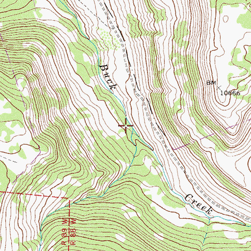 Topographic Map of Dry Buck Creek, CO