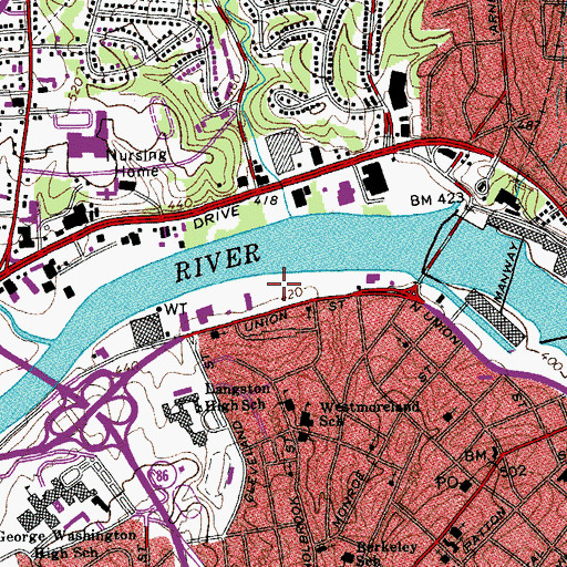 Topographic Map of Camilla Williams Park, VA