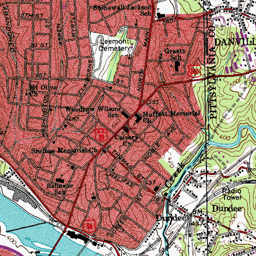 Topographic Map of Christian Fellowship Church, VA