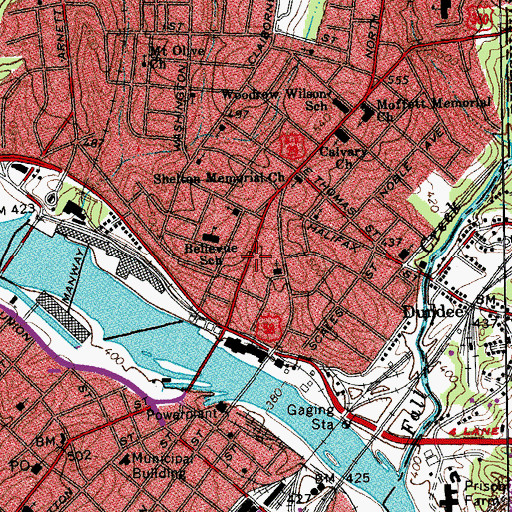 Topographic Map of Church of Outreach Ministries, VA