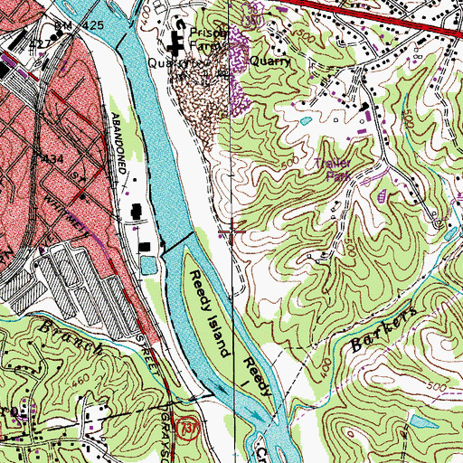 Topographic Map of Dan Daniel Memorial Park, VA