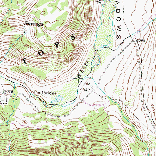 Topographic Map of Buck Creek, CO