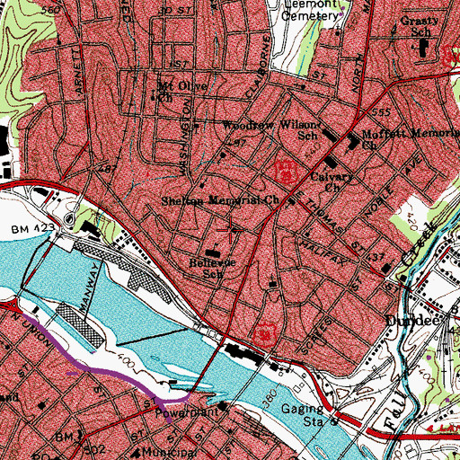 Topographic Map of Keen Street Baptist Church, VA