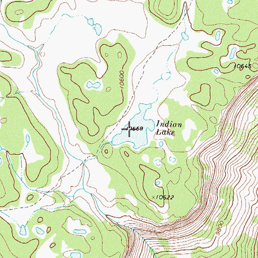 Topographic Map of Indian Lake, CO