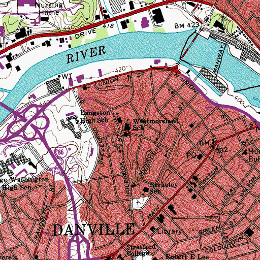Topographic Map of Loyal Baptist Church, VA