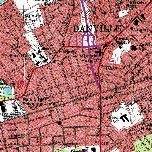 Topographic Map of Miller Park, VA