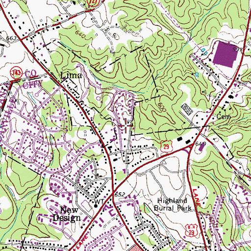 Topographic Map of Northbrook Park, VA