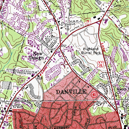 Topographic Map of Northview Presbyterian Church, VA