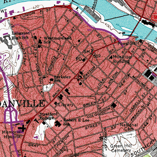 Topographic Map of Saint Peters Greek Orthodox Church, VA