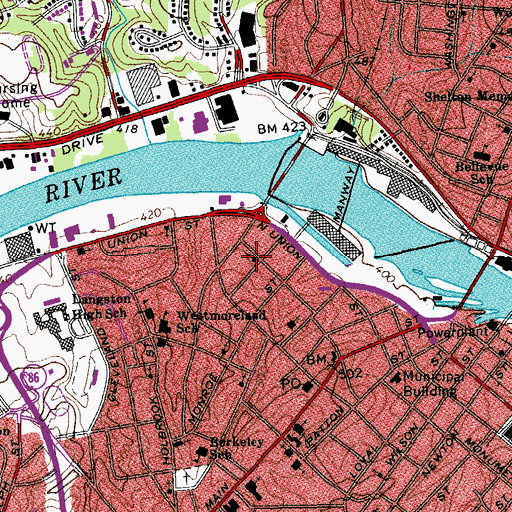 Topographic Map of Sledd Memorial Methodist Church, VA