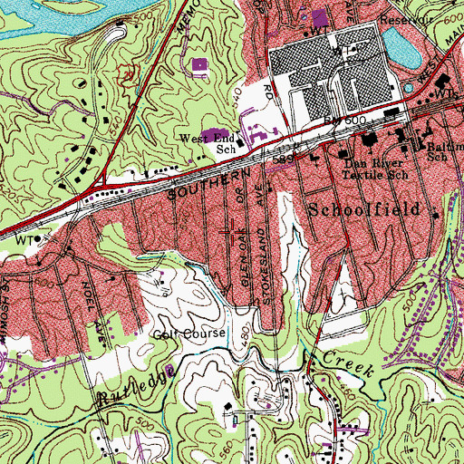 Topographic Map of Springfield, VA