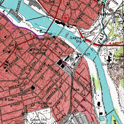 Topographic Map of Tobacco Market, VA