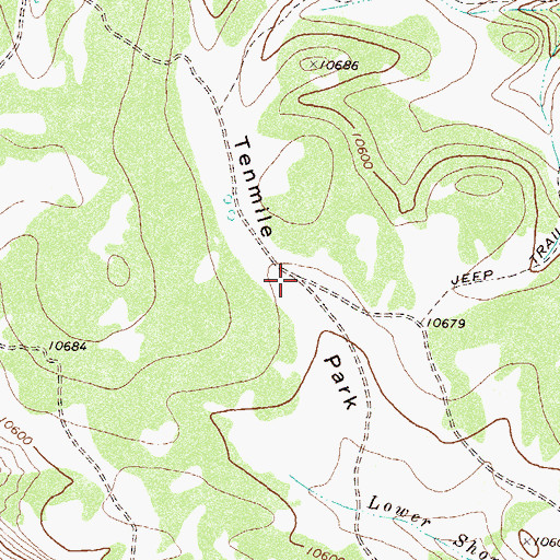 Topographic Map of Tenmile Park, CO