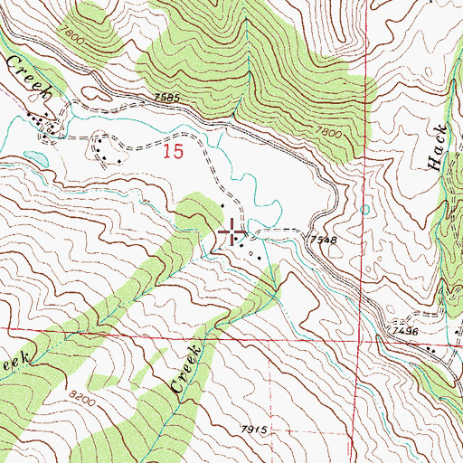 Topographic Map of Cease Creek, CO