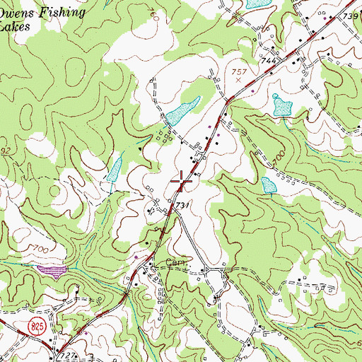 Topographic Map of Chestnut Level School (historical), VA