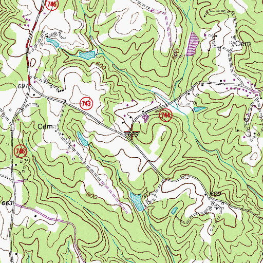Topographic Map of Davis School (historical), VA
