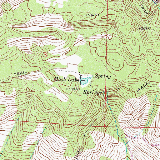 Topographic Map of Hack Lake, CO
