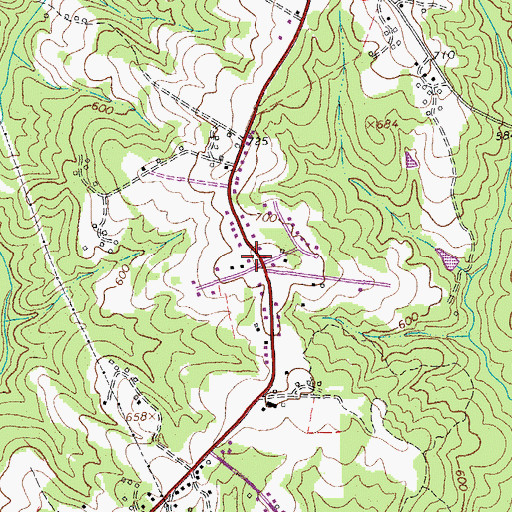 Topographic Map of Kadesh School (historical), VA