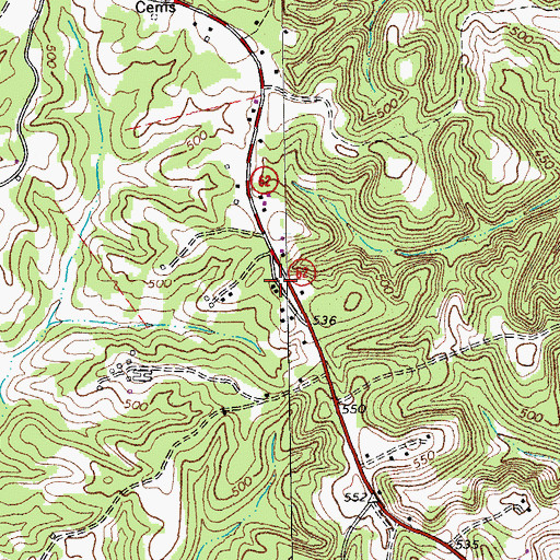 Topographic Map of Lindsay School (historical), VA