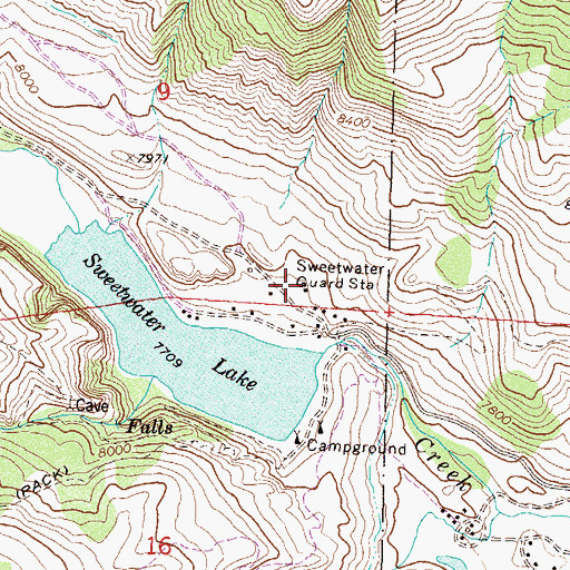 Topographic Map of Sweetwater Guard Station, CO