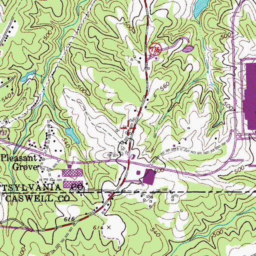 Topographic Map of Southside School (historical), VA