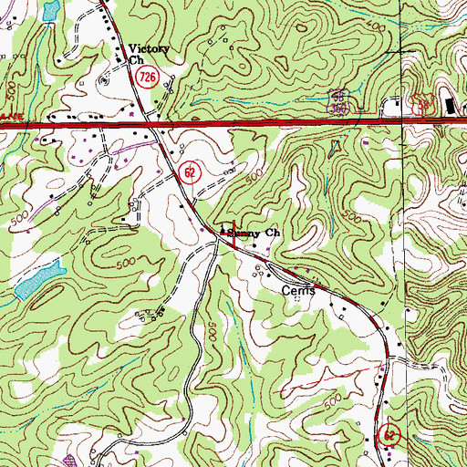 Topographic Map of Sunny Level School (historical), VA