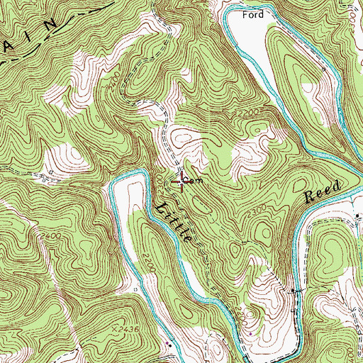 Topographic Map of Alexander Cemetery, VA