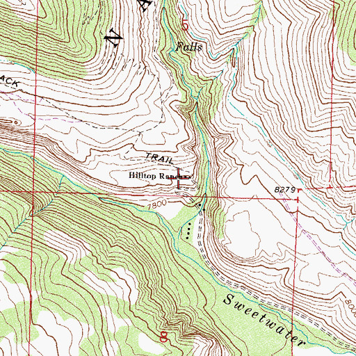 Topographic Map of Hilltop Ranch, CO