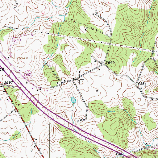 Topographic Map of Coaltrain School (historical), VA
