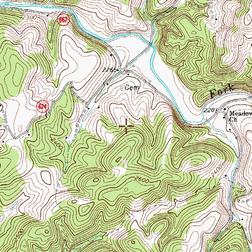 Topographic Map of Collier Cemetery, VA