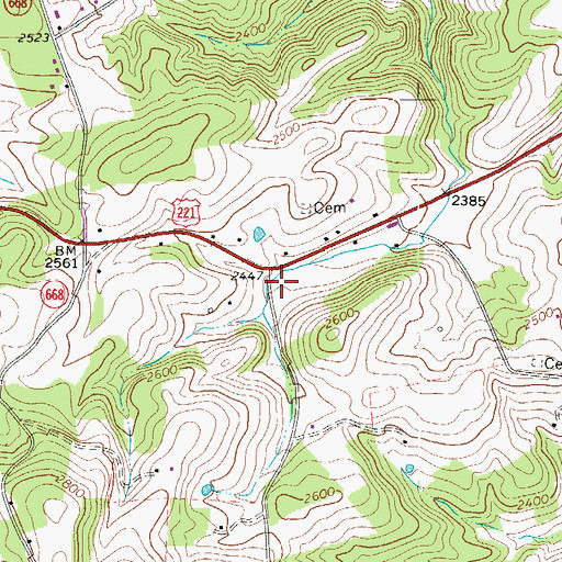 Topographic Map of Collier School (historical), VA