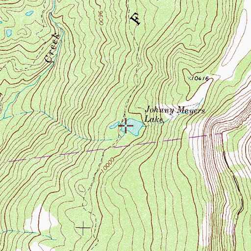 Topographic Map of Johnny Meyers Lake, CO
