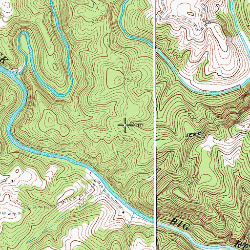 Topographic Map of Dalton-Horton Cemetery, VA