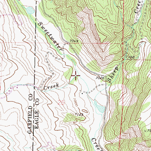 Topographic Map of Mason Creek, CO