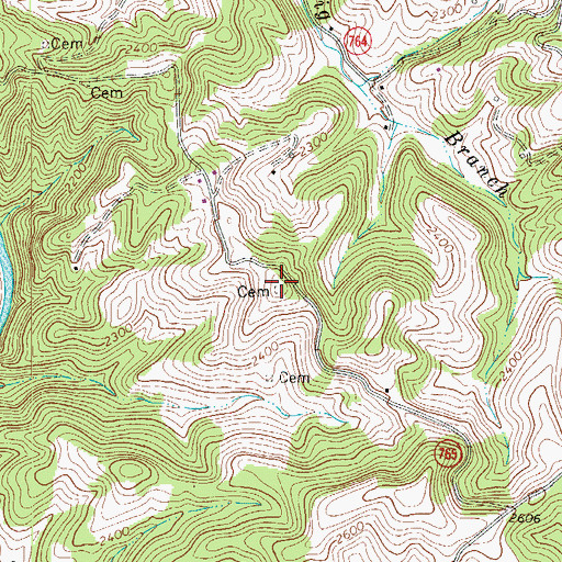 Topographic Map of Fugate Dalton Cemetery, VA