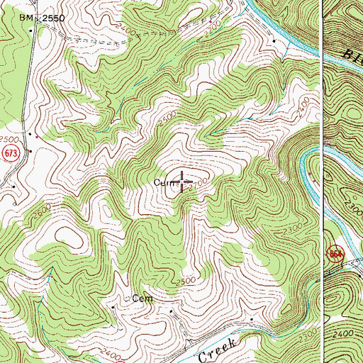 Topographic Map of Goad Cemetery, VA