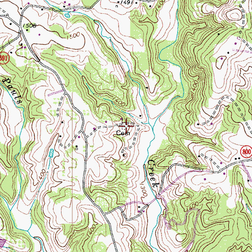 Topographic Map of Gray Cemetery, VA
