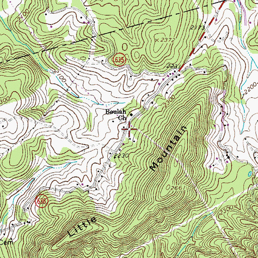 Topographic Map of Grays School (historical), VA