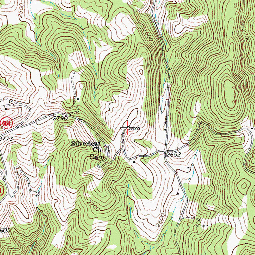 Topographic Map of John Goad Cemetery, VA