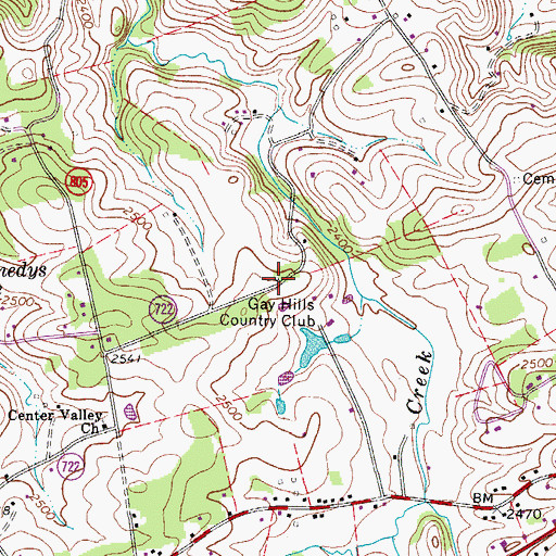 Topographic Map of Kyle School (historical), VA